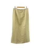 イエナ IENA サテンタイトスカート S グリーン カーキ 無地 ロング丈  /OK■OS