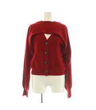 アメリヴィンテージ Ameri VINTAGE 25AW 3WAY MINK TOUCH KNIT TOP ニット アンサンブル F レッド /MY ■OS