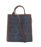 セリーヌ CELINE スモール バーティカル カバ デニム レザー 2WAY ショルダーバッグ トートバッグ ネイビー /YO24 ■OH