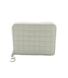 セリーヌ CELINE コンパクト ジップ ド ウォレット ミニ財布 ラウンドファスナー 小銭入れ キルティング グレー /MI ■OS ■OH