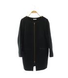 イエナ IENA ウール ノーカラージップコート S ブラック 長袖  /OK■OS ■SH