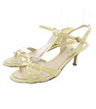 プラダ PRADA エナメル ストラップ サンダル 35 黄色 イエロー /SR