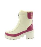 グッチ GUCCI マグナム ショートブーツ 厚底 36 23.0cm アイボリー マゼンタピンク /MI ■OS