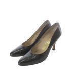 サルヴァトーレフェラガモ Salvatore Ferragamo パンプス レザー 本革 6.5 24cm 黒 ブラック ポインテッドトゥ ハイヒール 無地 /RI ■OS ■OH