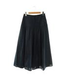 イエナ IENA 24AW フラワー刺繍タックフレアスカート 34 黒 ブラック 24060900501030/AZ