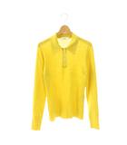 ミラオーウェン Mila Owen 25SS シアーポロリブニットプルオーバー ポロシャツ 1 イエロー /DF ■OS