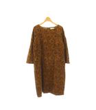 サリースコット Sally Scott 花柄ワンピース ひざ丈 9AR 茶 ブラウン /SS ■OS