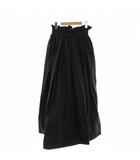 ダブルスタンダードクロージング ダブスタ DOUBLE STANDARD CLOTHING コットンタイプライター スカート サイズ記載なし ブラック シャーリングウエスト フレアシルエット ロング丈 /OK ■OS