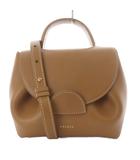 ポレーヌ POLENE Numero Un Nano バッグ ハンドバッグ ワンハンドル ショルダーバッグ 2way レザー ブラウン /YO9