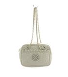 トリーバーチ TORY BURCH チェーンショルダーバッグ クロスボディ レザー グレー /SS ■OS