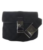 グッチ GUCCI ウエストバッグ ボディバッグ GGキャンバス ブラック 131236 /YO2 ■OH