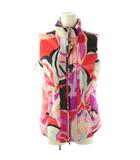 エミリオプッチ EMILIO PUCCI プッチ柄 ダウンベスト ジップアップ I40 マルチカラー /HK ■OS