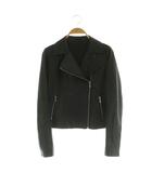 アナイ ANAYI ラムレザー ライダースジャケット ジップアップ 38 ブラック /MY ■OS