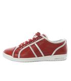 ドルチェ&ガッバーナ ドルガバ DOLCE&GABBANA スニーカー ローカット レザー レッド 38.5 /YO22