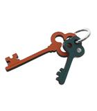 エルメス HERMES プティアッシュ KEYモチーフ キーリング キーホルダー 紺 ネイビー 緑 グリーン /SR ■OH