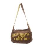 ヒステリックグラマー HYSTERIC GLAMOUR CHILL OUT ショルダーバッグ キャンバス 茶色 ブラウン /SR