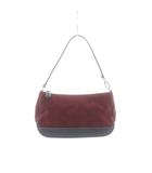 コーチ COACH ワンハンドル ショルダーバッグ ハンドバッグ 赤 レッド 茶色 ブラウン 総柄 切り替えデザイン 7720 /RI ■OS