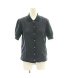 レース半袖シャツ M 紺 ネイビー /SS ■OS