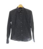 ドット柄長袖シャツ 38 紺 ネイビー /SS ■OS
