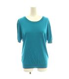 ポールスミス PAUL SMITH バックボタン半袖ニット セーター M ターコイズブルー /SS ■OS