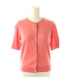 半袖カーディガン ニット M コーラルピンク /DF ■OS