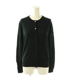 花ボタン カーディガン ニット M ブラック /DF ■OS