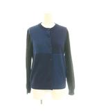 長袖カーディガン ニット セーター M 紺 ネイビー 黒 ブラック /SS ■OS