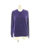 花ボタン カーディガン ニット セーター ウール M 紫 パープル /SS ■OS