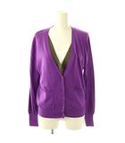 フェイクレイヤードカーディガン ニット M パープル /DF ■OS