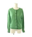 長袖カーディガン ニット M グリーン /DF ■OS