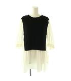 ベストドッキングチュニック 七分袖 2 ブラック ホワイト /ES ■OS