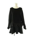 キルティングペプラムニットチュニック 38 ブラック /ES ■OS