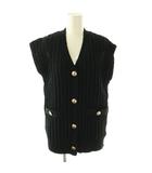 リランドチュール Rirandture ニットベスト ジレ 前開き 2 ブラック /HK ■OS