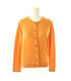 デザインボタン カーディガン ニット M オレンジ /DF ■OS