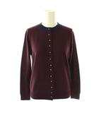 パールボタン カーディガン ニット M ボルドー /DF ■OS