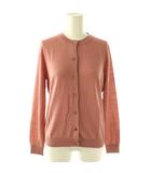 花ボタン カーディガン ニット M ピンク /DF ■OS