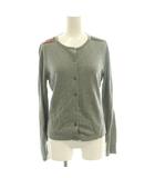 バックフラワープリント カーディガン ニット セーター M グレー /SS ■OS