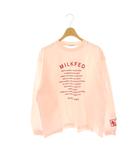 ミルクフェド MILKFED. LETTER GRAPHIC L/S TEE ロンT Tシャツ カットソー M ピンク /DF ■OS ■SH