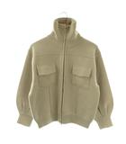 マチャット MACHATT フルジップニットジャケット ニットブルゾン グレージュ /DF ■OS