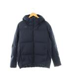 デサント DESCENTE ダウンジャケット ナイロン アウター ジップアップ フード ワンカラー ロゴ L 紺 ネイビー DX-T2350AT /BB