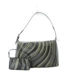 ワンハンドル ショルダーバッグ マーブル柄 黒 ブラック グレー ベージュ 総柄 /RI ■OS