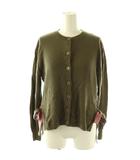 ピーエスポールスミス PS Paul Smith リブニット カーディガン リボン M カーキ /DF ■OS