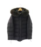 イエナ IENA ジャケット 上着 S ネイビー 無地 ファー付きフード 長袖 /OK ■OS