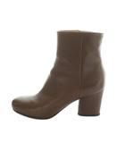 メゾンマルジェラ 22 Maison Margiela 22 サイドジップアンクルブーツ ショートブーツ レザー チャンキーヒール 38 24.0cm ブラウン S58WU0101 /MI ■OS