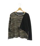 ワイズ Y's 24AW 切り替え ボーダーカットソー Tシャツ 長袖 2 黒 ブラック グレー /SS ■OS