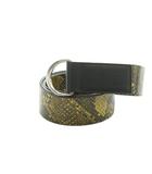 バウム ウンド ヘルガーデン BAUM UND PFERDGARTEN ベルト フェイクレザー パイソン柄 O/S 黄色 黒 /MI ■OS ■SH