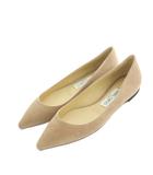 ジミーチュウ JIMMY CHOO ROMY FLAT フラットパンプス ポインテッドトゥ ローヒール スエード 36 23.0cm スモークピンク /MI ■OS