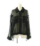 アドーア ADORE 24SS ソフトオーガンジージャケット シャツ 38 ブラック /ES ■OS
