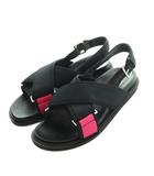 マルニ MARNI クロス サンダル 40 25.0cm 黒 FBMS005201 /MI ■OS
