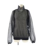 ノーブル NOBLE 24SS バイカラーリバー ノースリーブニット ニットボレロ アンサンブル リネン混 ダークネイビー /ES ■OS